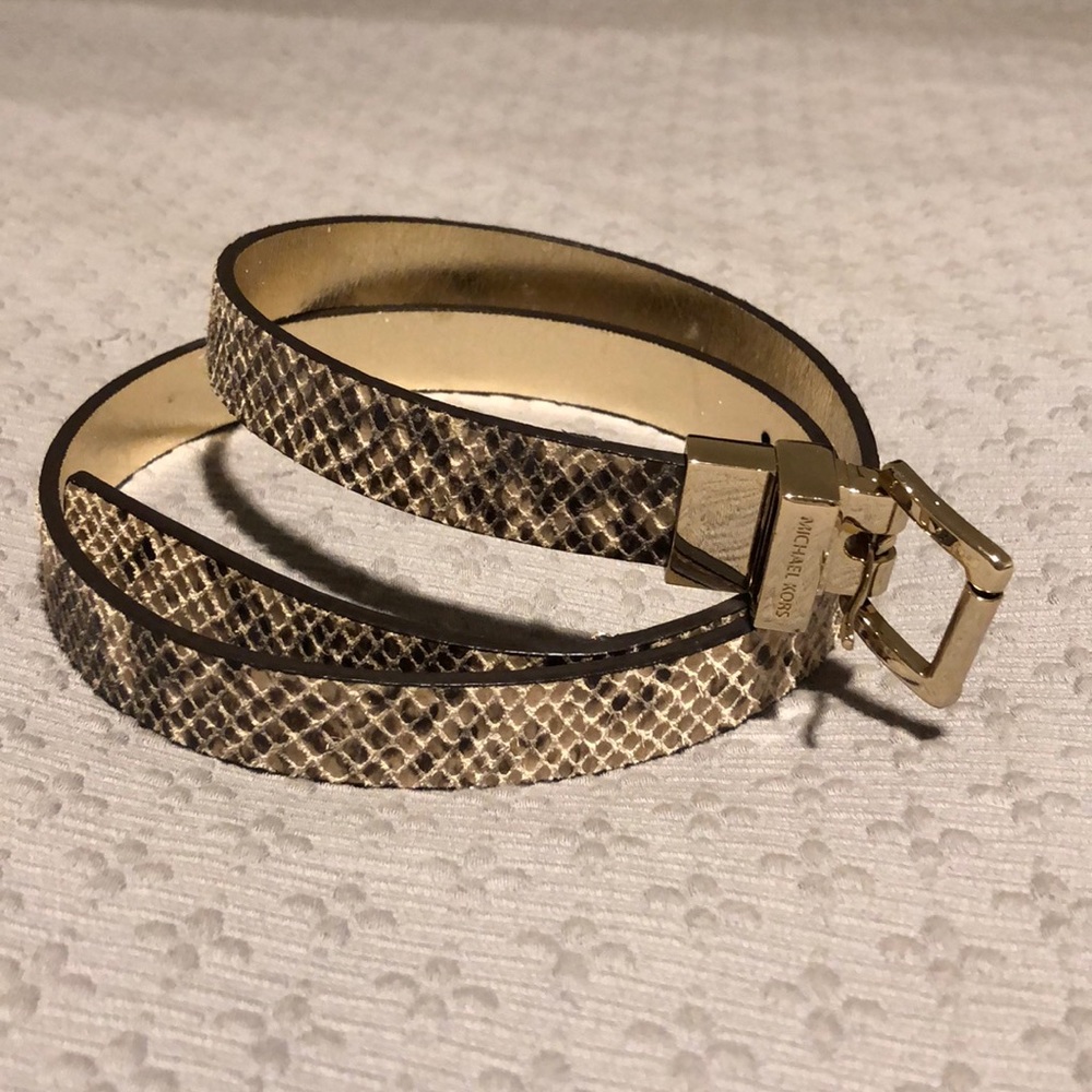 Michael Kors Snakeskin Belt - Picture 2 of 6